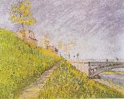 Vincent Van Gogh Seine-shore at the Pont de Clichy